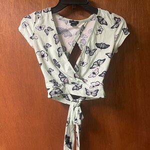 Rue21 Mint Green Butterfly Tee